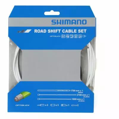 SHIMANO Kit Cables Gaines Derailleurs Blanc Optislik