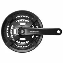 Shimano Pédalier 6/7/8v Noir FC-TY501 Tourney 48/38/28T 175mm