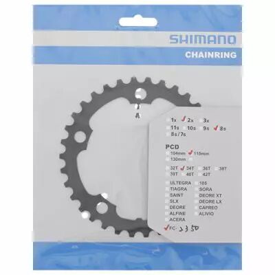 SHIMANO Plateau 34D FC-2450 Noir