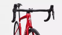 Vélo Specialized Tarmac Sl8 Comp Di2 Gloss Red Tint Over Silver Dust/Silver Dust